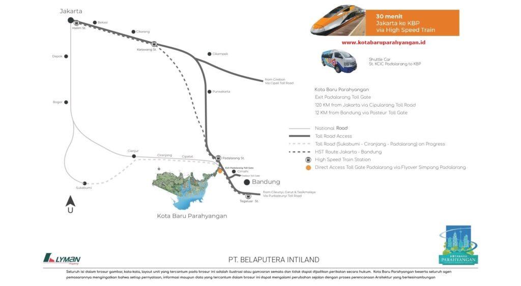 Peta di Kota Baru Parahyangan